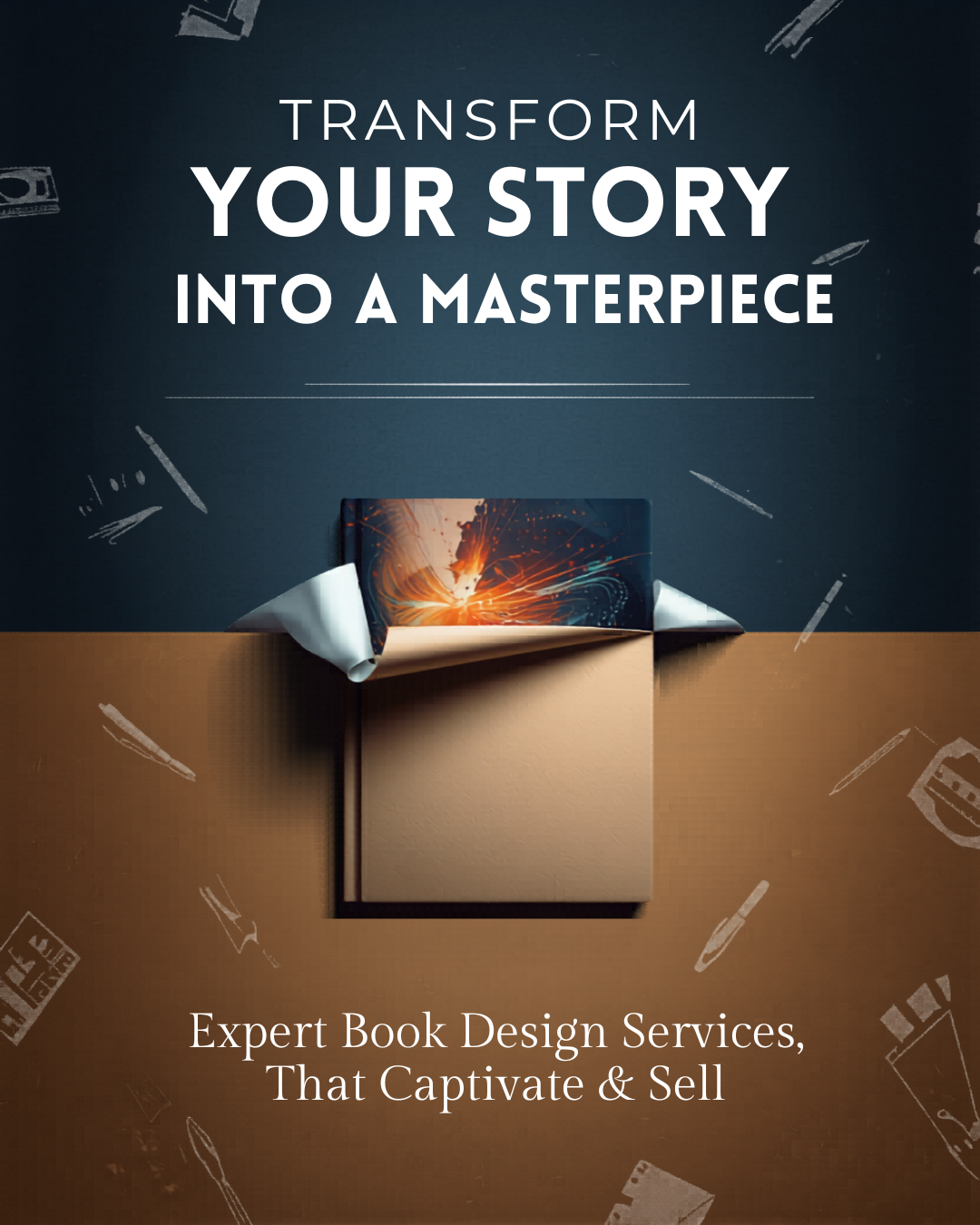 Dynamic Digital Poster with Revealed Book Cover